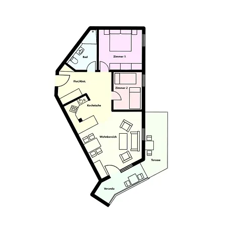Apartment Ferienwohnung-2-kranich-villa-vogelsang-in-binz-3-raum-parkplatz-wlan-wintergarten-terrasse Binz